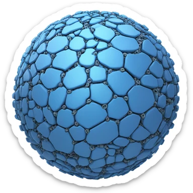 AI neural network, blue globe-like sticker