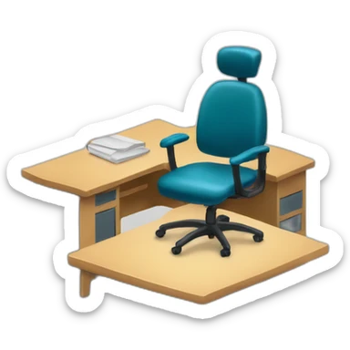 teacher's desk and chair sticker