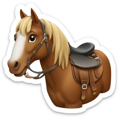 horse with a western saddle  sticker