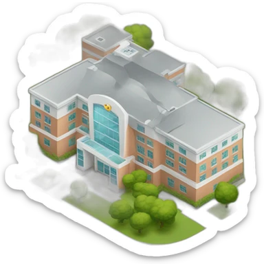 Hospital in a little town sticker