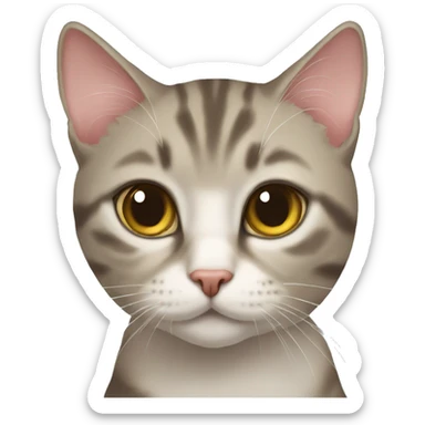 Domestic short hair cat sticker