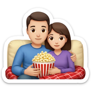 Romantic Netflix and Chill man and woman couple sticker
