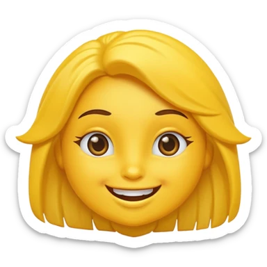 Crie a imagem de uma galinha sorridente sticker
