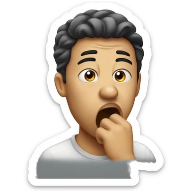 Hard Coughing with hand sticker