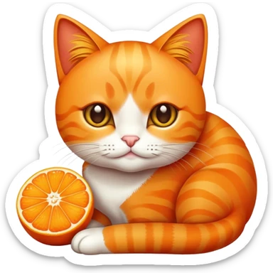 kitty tangerine sticker