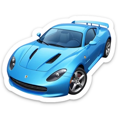 Blue sports car  sticker