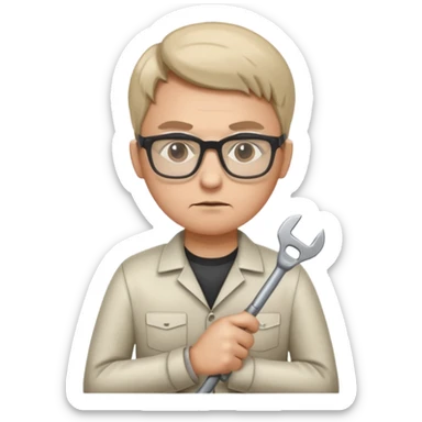 system administrator with a server and a wrench emoji sticker
