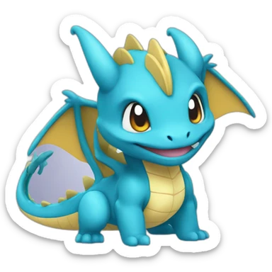 Dragonit chibi pokemon sticker