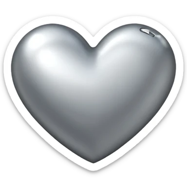 metallic heart  sticker
