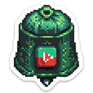 YouTube bell notification icon badge with pixel art style sticker