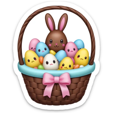  peeps marshmallow easter candy basket kawaii chocolate bunny jelly bean eggs sticker