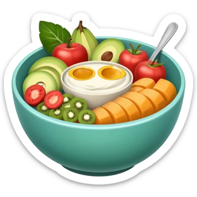 healthy bowl sticker