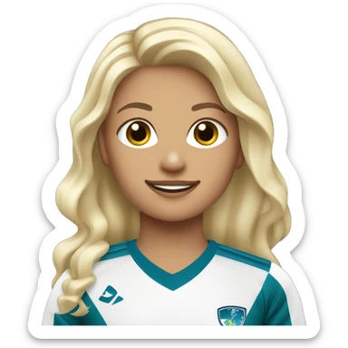 Soccer goalkeeper White and blond girl sticker