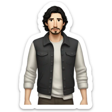 adam driver full body sticker