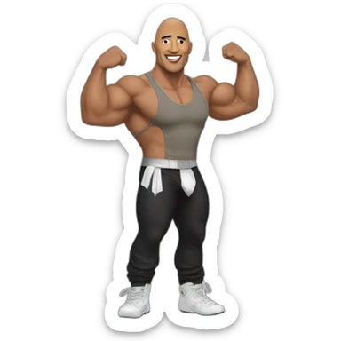 The rock in a dancer's outfit sticker
