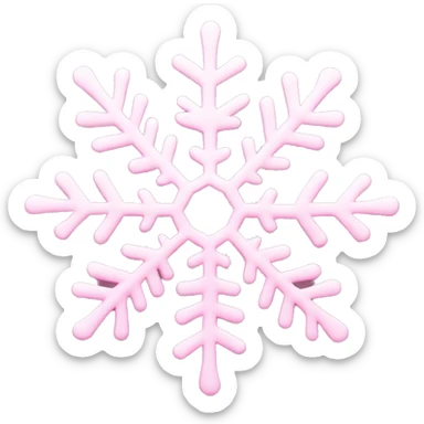 pastel pink snowflake  sticker