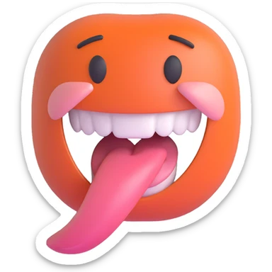 smiling with tongue sticking out
add the words  I’m talking bout innatt  sticker