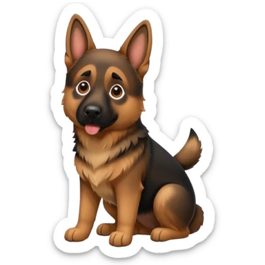 German shepherd pooping  sticker