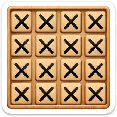 tic tac toe square 3 squares by 3 squares  sticker