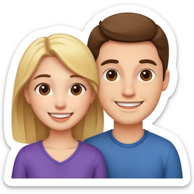 Cute couple married  sticker