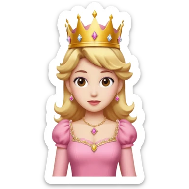 princess peach mixed with a peach sticker