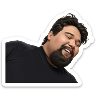 boy with closed eyes indoors sticker