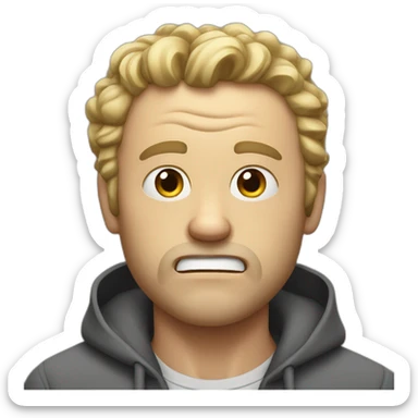 hangry white man sticker