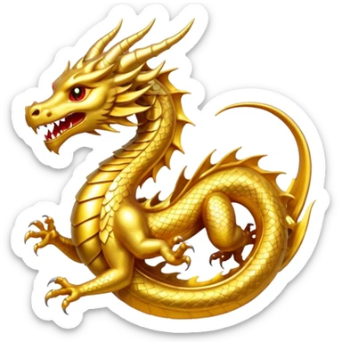 make a gold dragon circling this symbol 滅 sticker