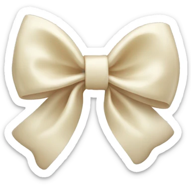 Cream bow sticker