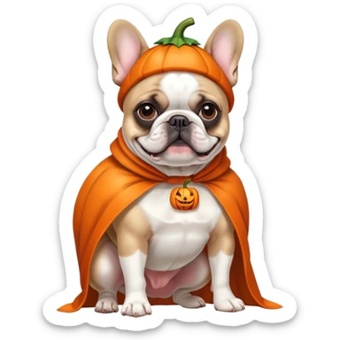 A French bulldog in a Halloween costume ￼￼ sticker