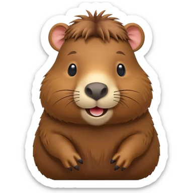 3d style capybara sticker