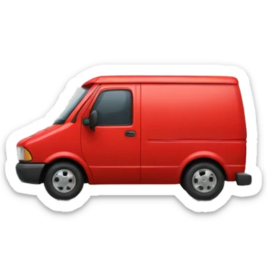 a full red courier van sticker