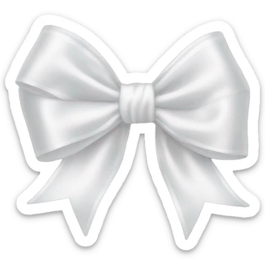 white satin bow sticker