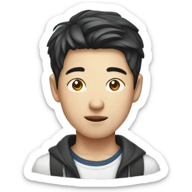 A young Korean man sticker