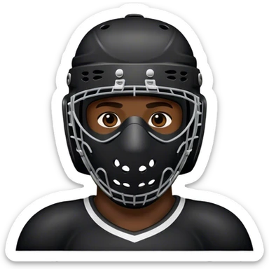 dark skinned black man wearing hockey mask sticker