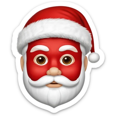 Santa in a skincare mask sticker