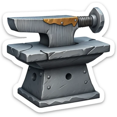 stone blacksmith's anvil sticker