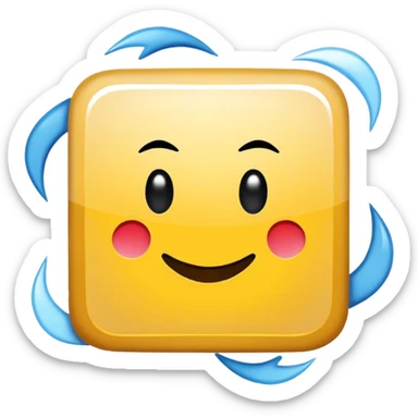 ein um 45 grad gedrehtes hell blauer qaudrat mit weißem checkhaken wie das verify badge auf roblox sticker