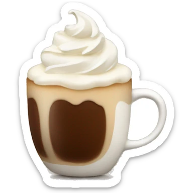 Coffee with whipped cream  sticker