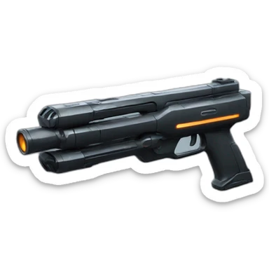futuristic dark vacuum pistol sticker