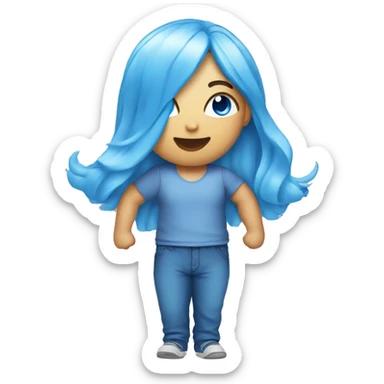 🎀 make this blue coloured sticker