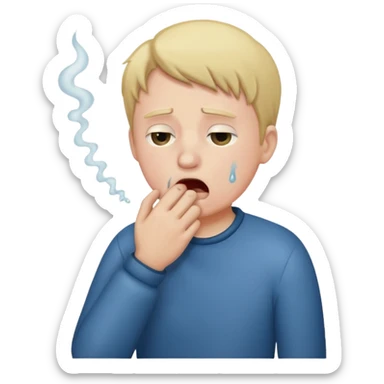 Suspicious coughing  sticker
