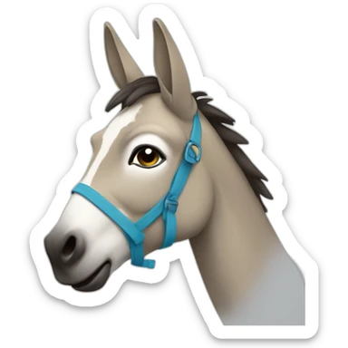Un burro con capa sticker