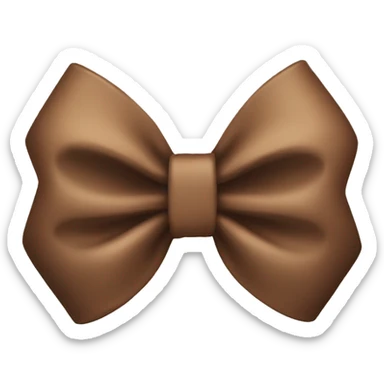 Brown bow sticker