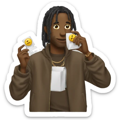 Travis Scott buying a product  sticker