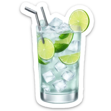Gin and tonic drinks sticker