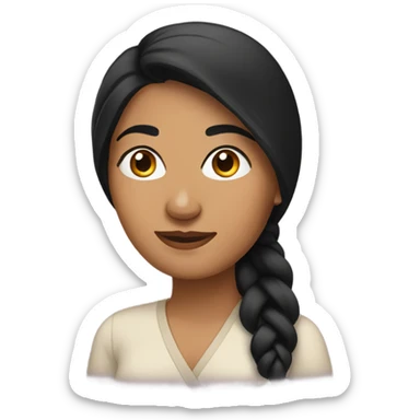 South asian woman with black hair sticker