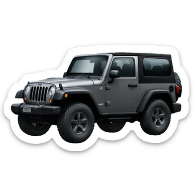 a jeep rubicon black color sticker
