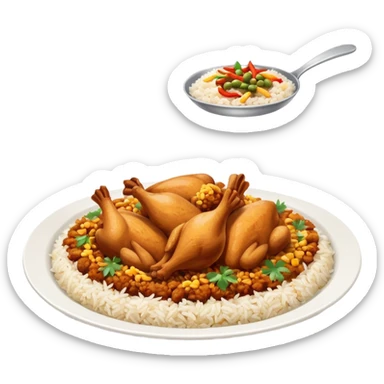 I want one biriyani plate fly in the sky sticker