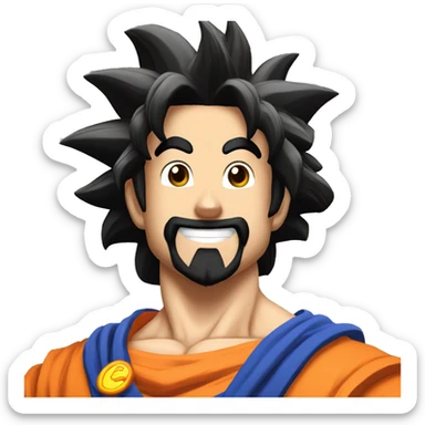 Sonrisa valvada goku blak sticker